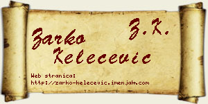 Žarko Kelečević vizit kartica